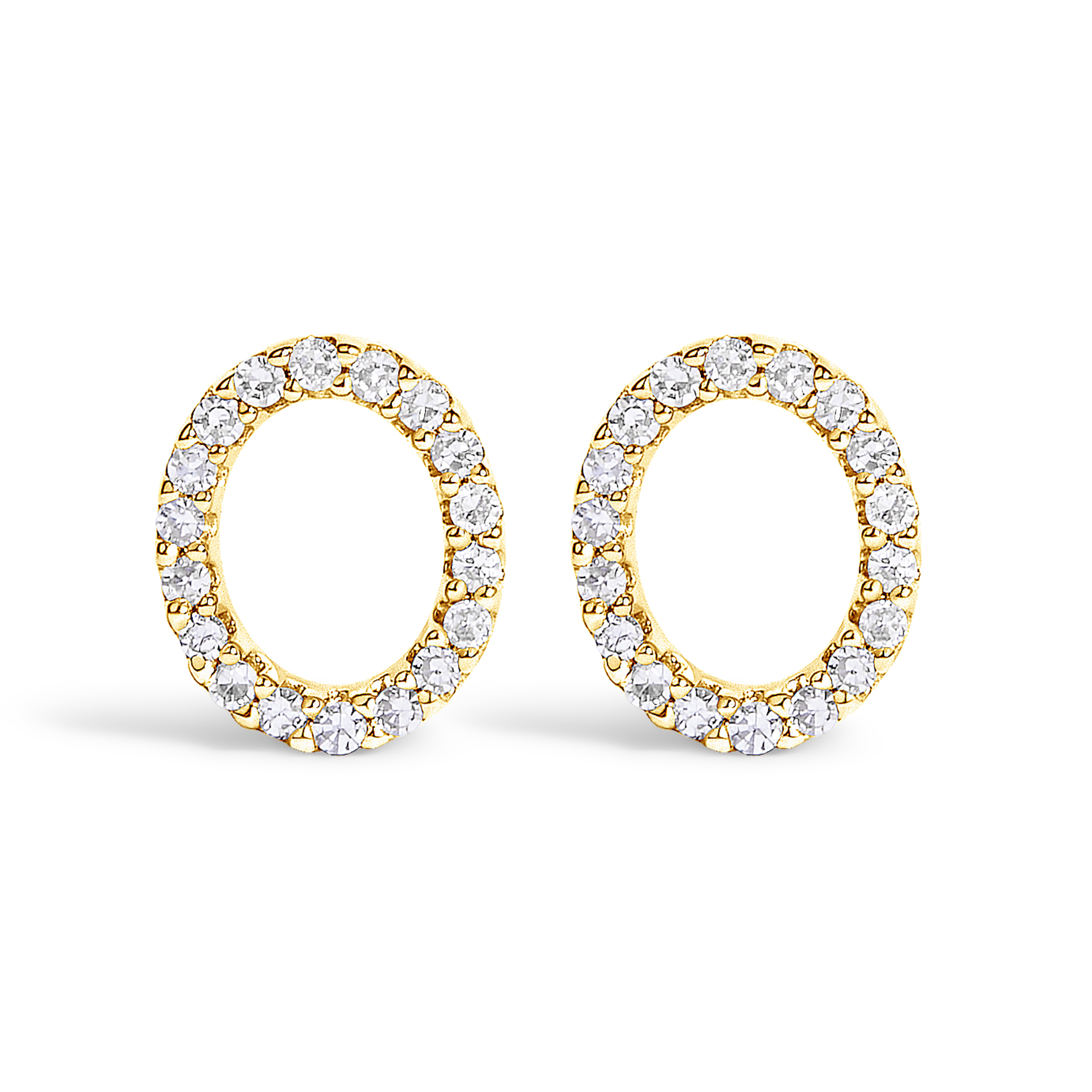 10k Yellow Gold 1/10 Cttw Diamond 'O'